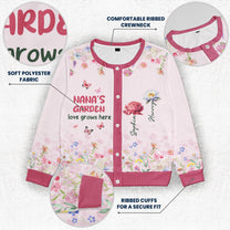Grandma's Garden - Personalized Crewneck Cardigan