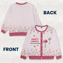Grandma's Garden - Personalized Crewneck Cardigan