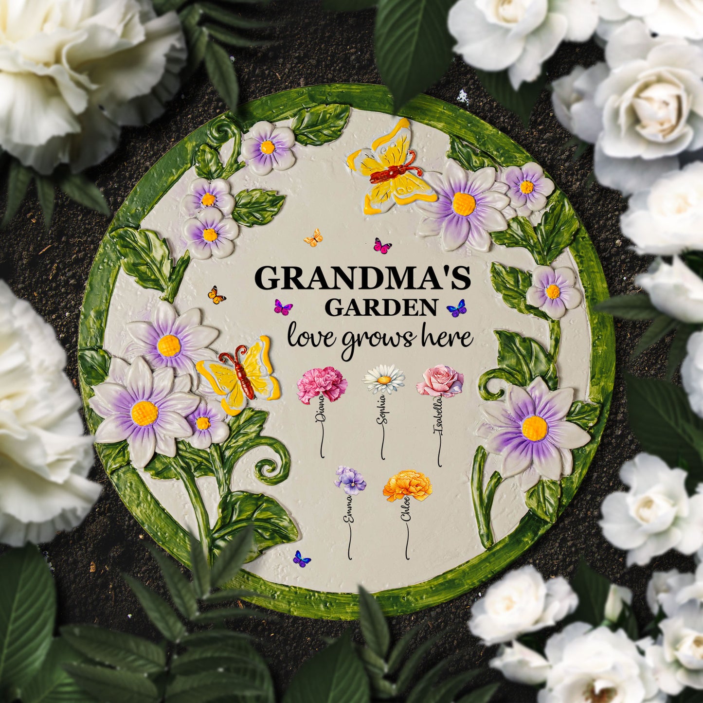 Grandma's Garden - Personalized Garden Stone