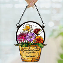 Grandma's Garden - Personalized Window Hanging Suncatcher Ornament