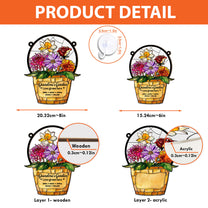 Grandma's Garden - Personalized Window Hanging Suncatcher Ornament