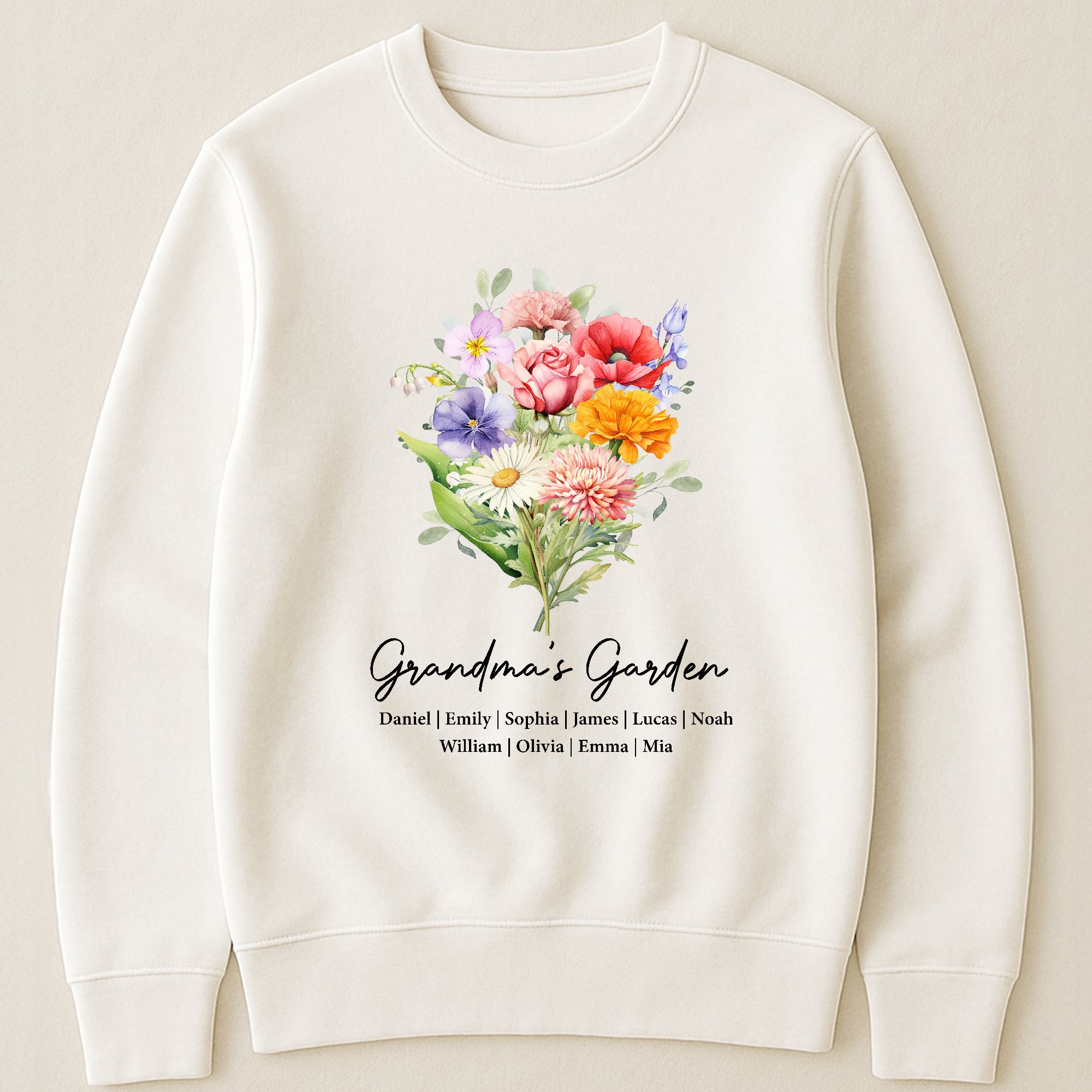 Grandma's Garden, Mimi's Garden, Custom With Grandkids' Birth Flowers - Personalized Shirt