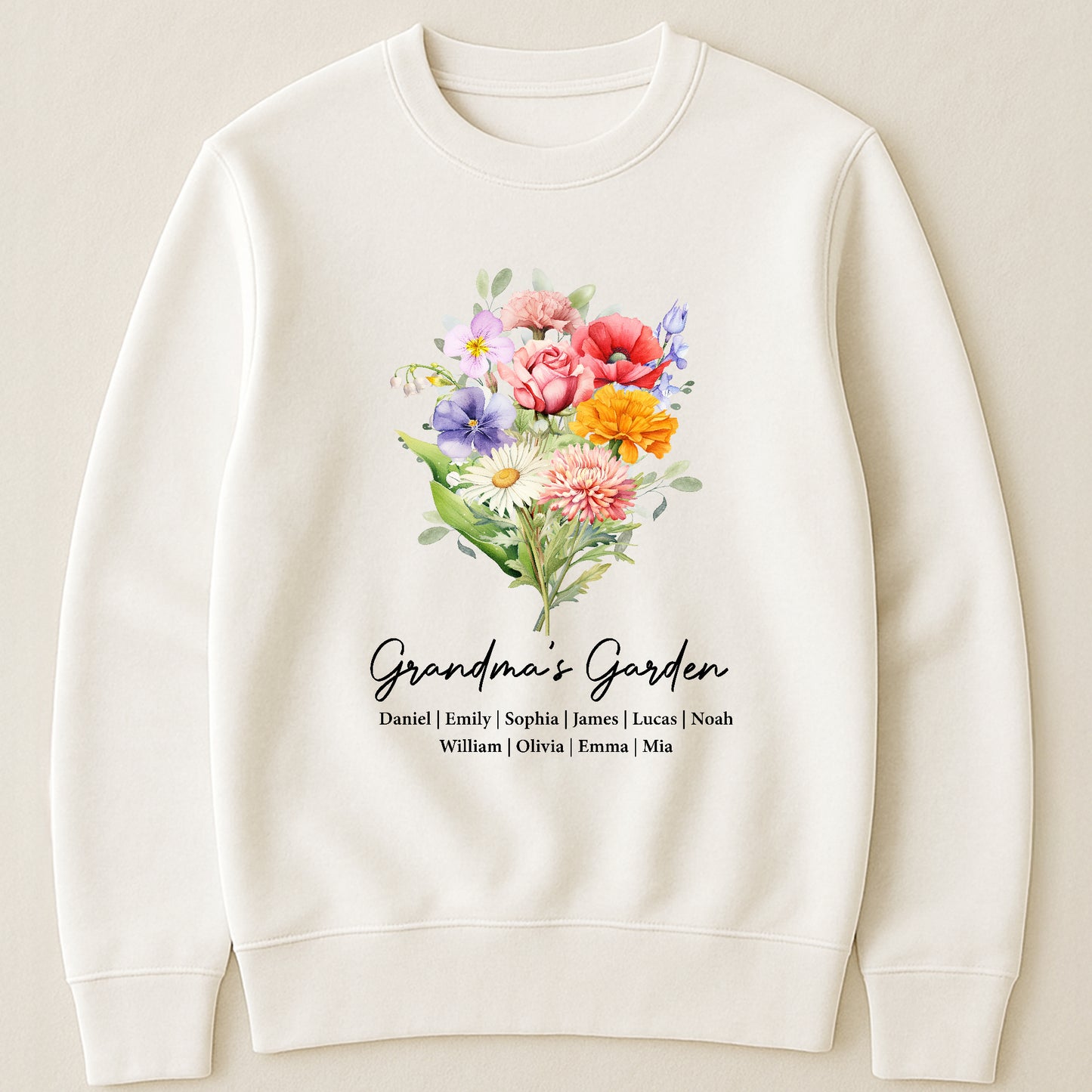 Grandma's Garden, Mimi's Garden, Custom With Grandkids' Birth Flowers - Personalized Shirt