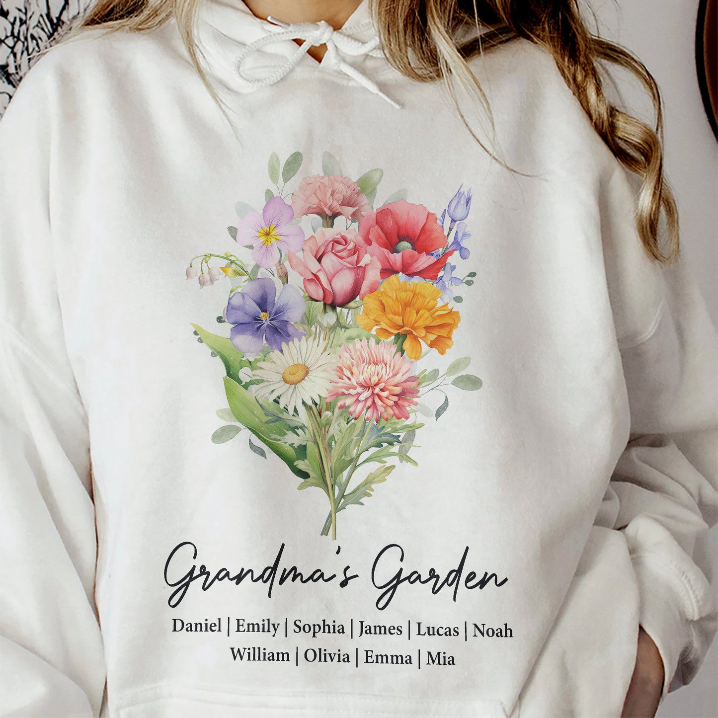 Grandma's Garden, Mimi's Garden, Custom With Grandkids' Birth Flowers - Personalized Shirt