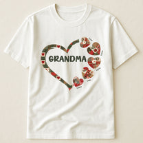 Grandma's Heart Patchwork Style - Personalized Shirt