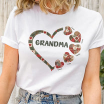 Grandma's Heart Patchwork Style - Personalized Shirt