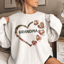 Grandma's Heart Patchwork Style - Personalized Shirt