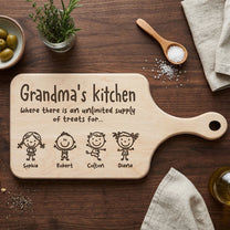 Grandma's Kitchen Doodle- Personalized Cutting Board