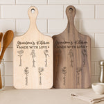 Grandma's Kitchen Made With Love - Personalized Paddle Cutting Board