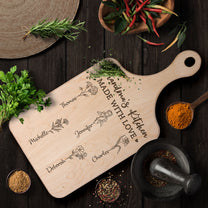 Grandma's Kitchen Made With Love - Personalized Paddle Cutting Board