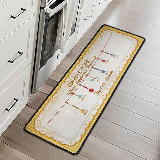 Grandma's Kitchen Where Happiness Is Homemade - Personalized Runner Rug