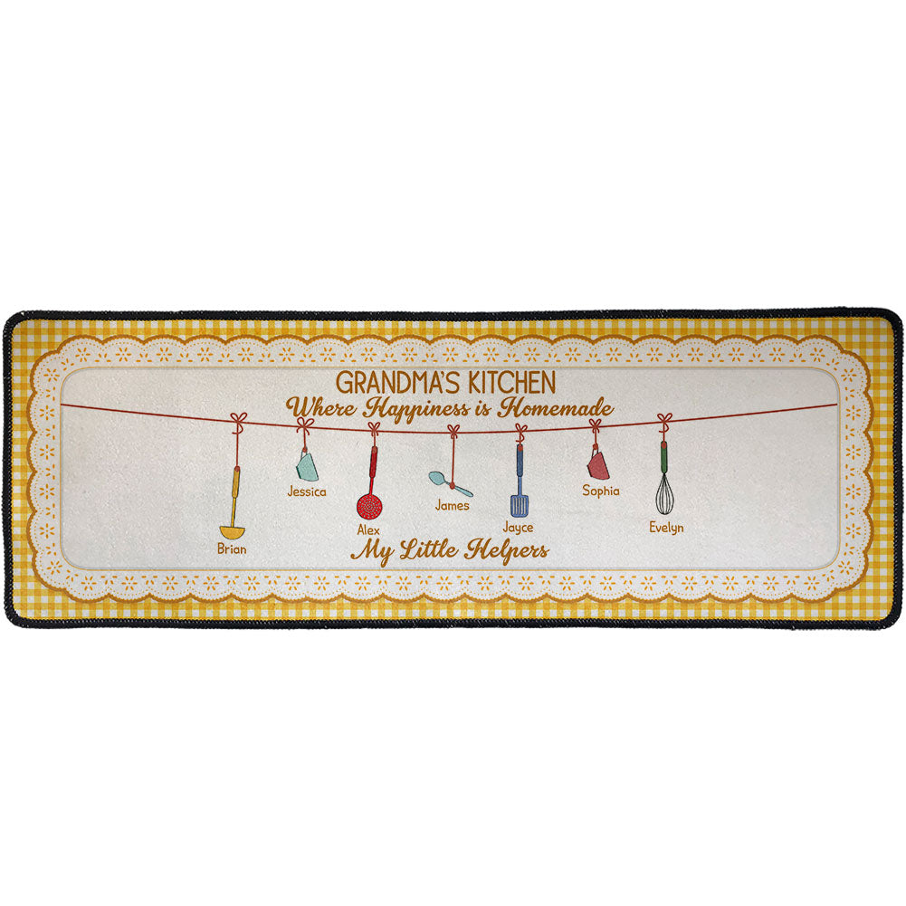 Grandma's Kitchen Where Happiness Is Homemade - Personalized Runner Rug