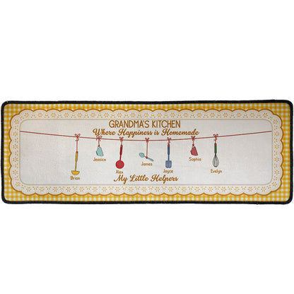 Grandma's Kitchen Where Happiness Is Homemade - Personalized Runner Rug