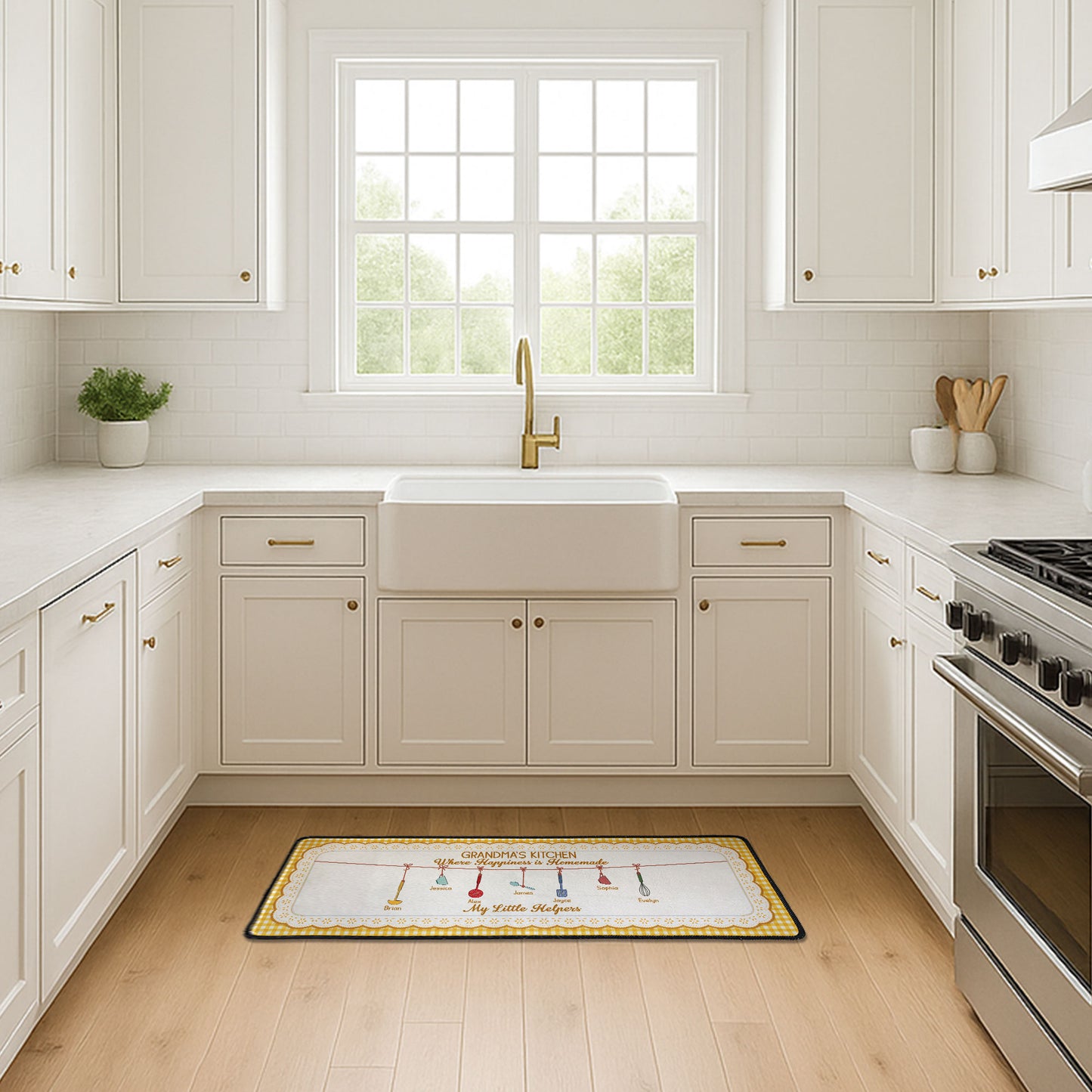 Grandma's Kitchen Where Happiness Is Homemade - Personalized Runner Rug