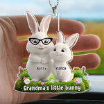 Grandma's Little Bunnies - Personalized Rear View Mirror Accessory