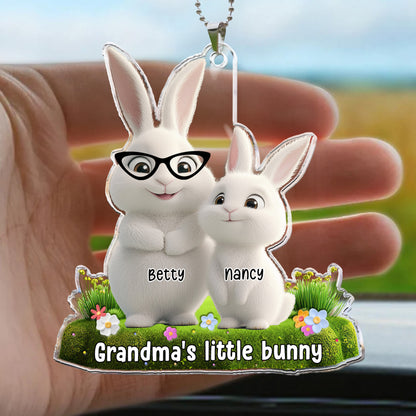 Grandma's Little Bunnies - Personalized Rear View Mirror Accessory