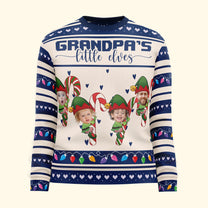 Grandma's Little Elves - Personalized Photo Ugly Sweater