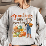 Grandma's Little Pumpkins Love Nana Life Kids, Grandkids Names - Personalized Shirt