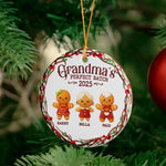 Grandma's Perfect Batch Christmas Cookie Gingerbread - Personalized Ceramic Ornament