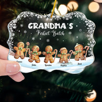 Grandma's Perfect Batch Christmas With Grandkid's Names - Personalized Acrylic Ornament