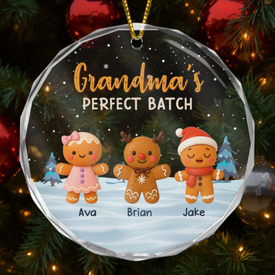 Grandma's Perfect Batch - Personalized Glass Ornament