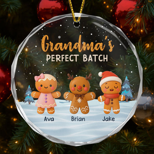 Grandma's Perfect Batch - Personalized Glass Ornament