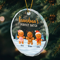 Grandma's Perfect Batch - Personalized Glass Ornament