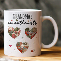 Grandma's Sweethearts Patchwork Print - Personalized Mug