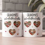 Grandma's Sweethearts Patchwork Print - Personalized Mug