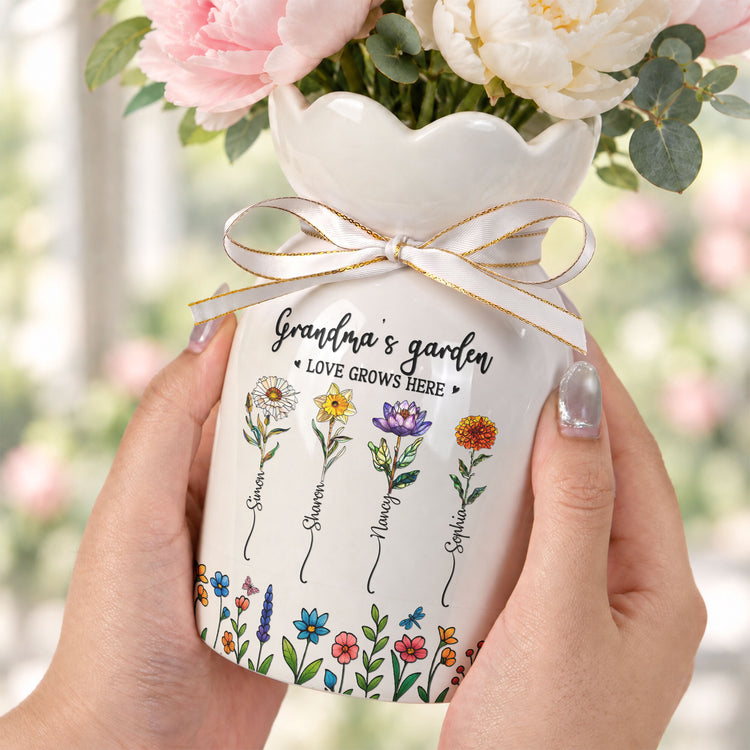 Grandma's-Garden-Birth-Flower-Personalized-Vase-4