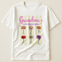 Grandma's-Garden-Birth-Flower-With-Stripe-Personalized-Shirt-2