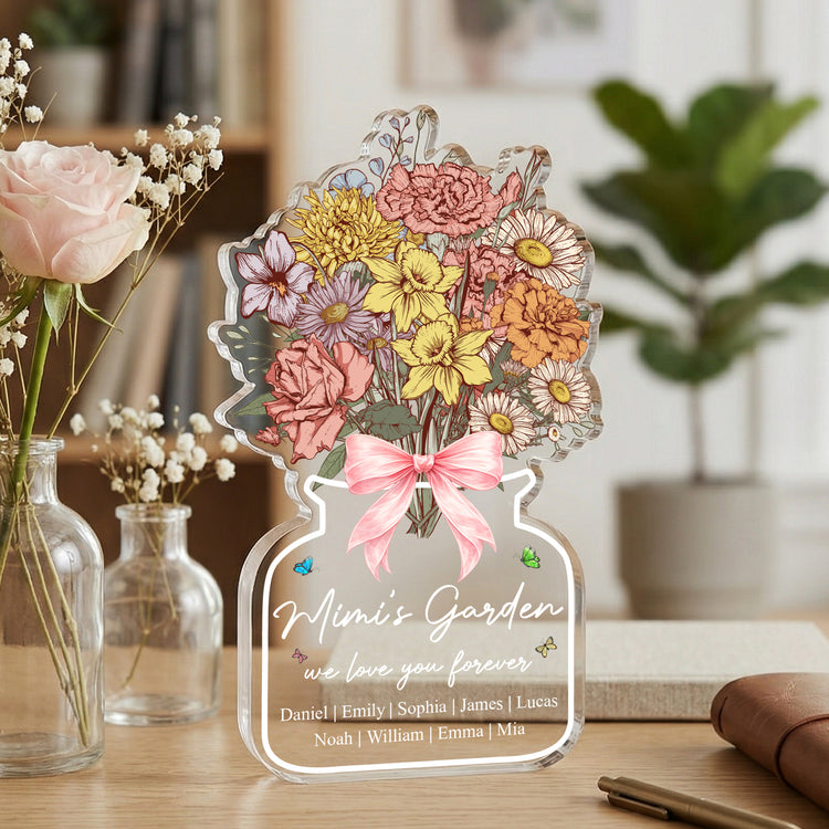 Grandma's-Garden-Family-Birth-Flower-Bouquet-Flowers-Gifts-For-Mom,-Grandma-Personalized-Acrylic-Plaque-4
