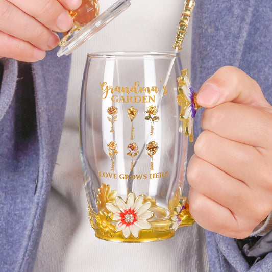 Grandma's-Garden-Love-Grows-Here-Golden-Birth-Month-Flower-Personalized-Glass-Cup-4