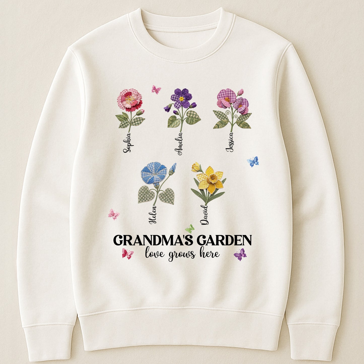 Grandma's-Garden-Love-Grows-Here-Patchwork-Birth-Flower-Personalized-Shirt-2