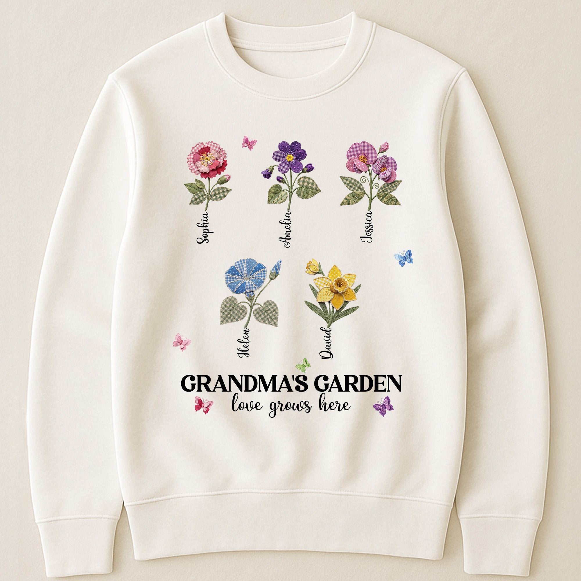 Grandma's-Garden-Love-Grows-Here-Patchwork-Birth-Flower-Personalized-Shirt-2