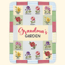 Grandma's-Garden-Patchwork-Birth-Flower-Personalized-Blanket-2
