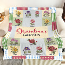 Grandma's-Garden-Patchwork-Birth-Flower-Personalized-Blanket-3
