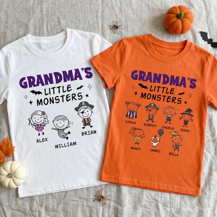 Grandma's-Little-Monsters-Doodle-Personalized-Shirt-1