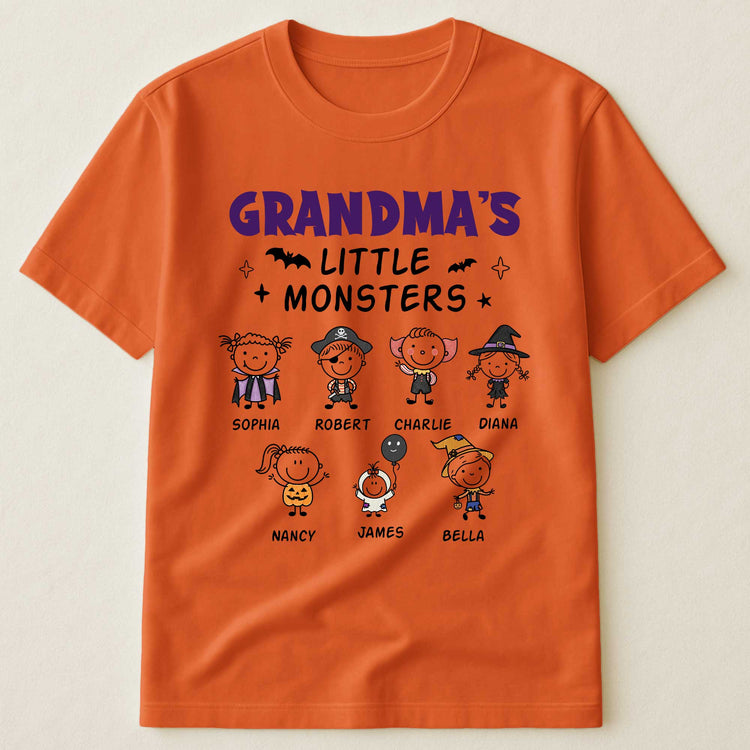 Grandma's-Little-Monsters-Doodle-Personalized-Shirt-3