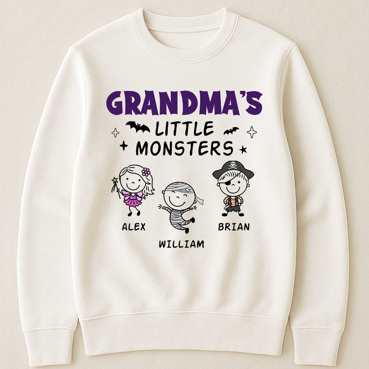 Grandma's-Little-Monsters-Doodle-Personalized-Shirt-4