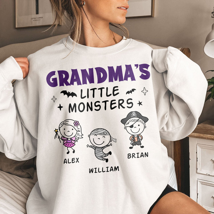 Grandma's-Little-Monsters-Doodle-Personalized-Shirt-6
