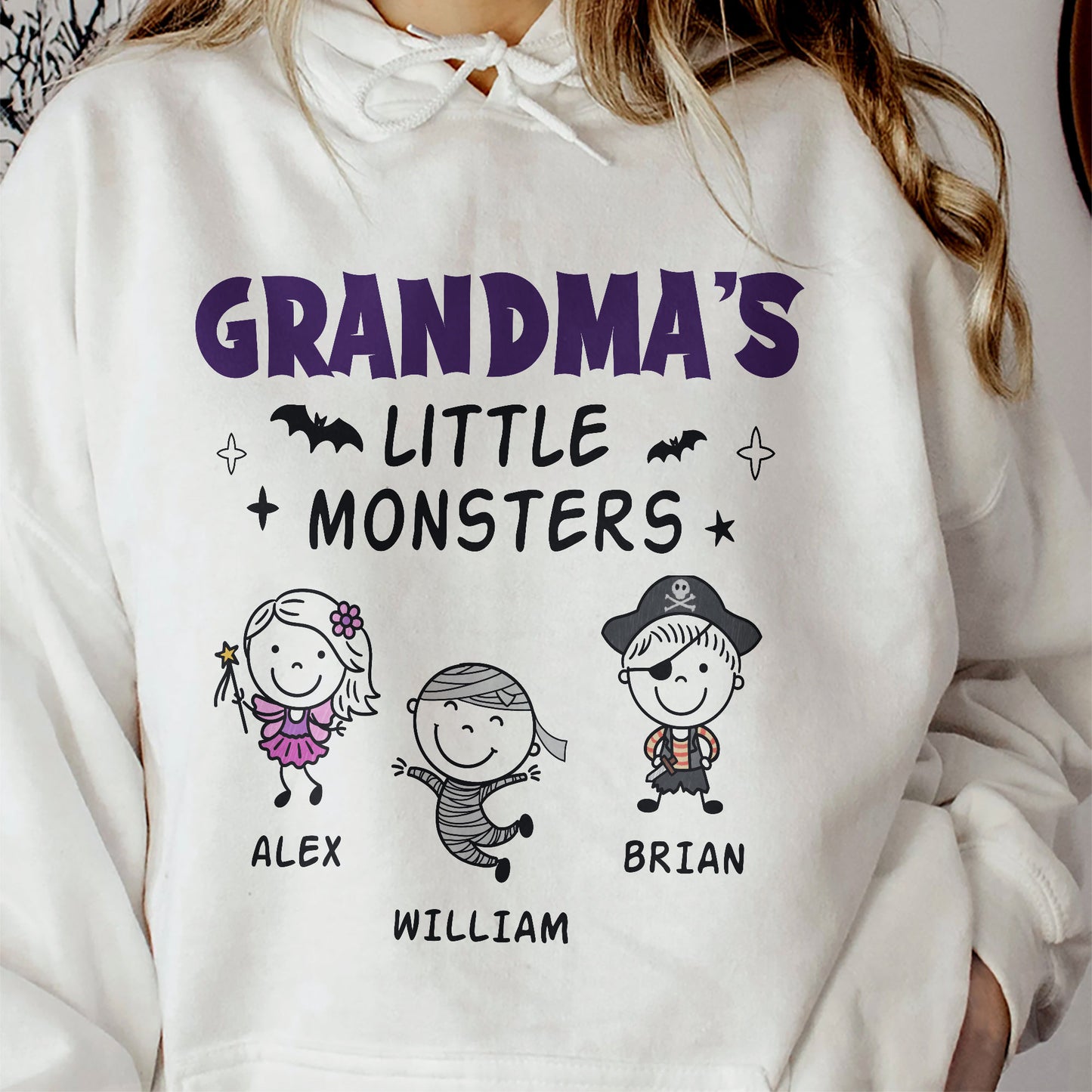 Grandma's-Little-Monsters-Doodle-Personalized-Shirt-7