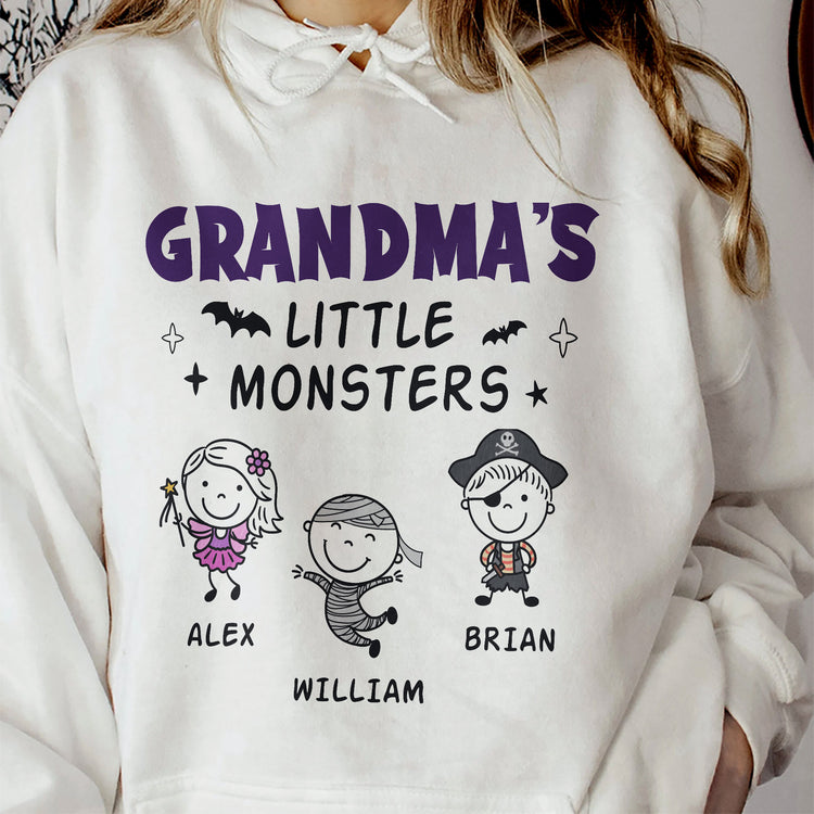 Grandma's-Little-Monsters-Doodle-Personalized-Shirt-7