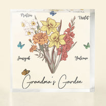 Grandma's Garden Birth Flowers - Personalized Acrylic Plaque