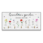 Grandma's Garden Grow With Love - Personalized Key Hanger