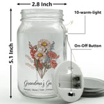 Grandma's Garden - Personalized Mason Jar Light