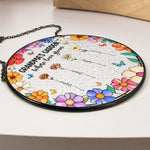 Grandma's Garden Ver 2 - Personalized Stained Glass Window Hanging Suncatcher Ornament