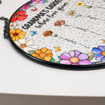 Grandma's Garden Ver 2 - Personalized Stained Glass Window Hanging Suncatcher Ornament