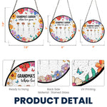Grandma's Garden Ver 2 - Personalized Stained Glass Window Hanging Suncatcher Ornament