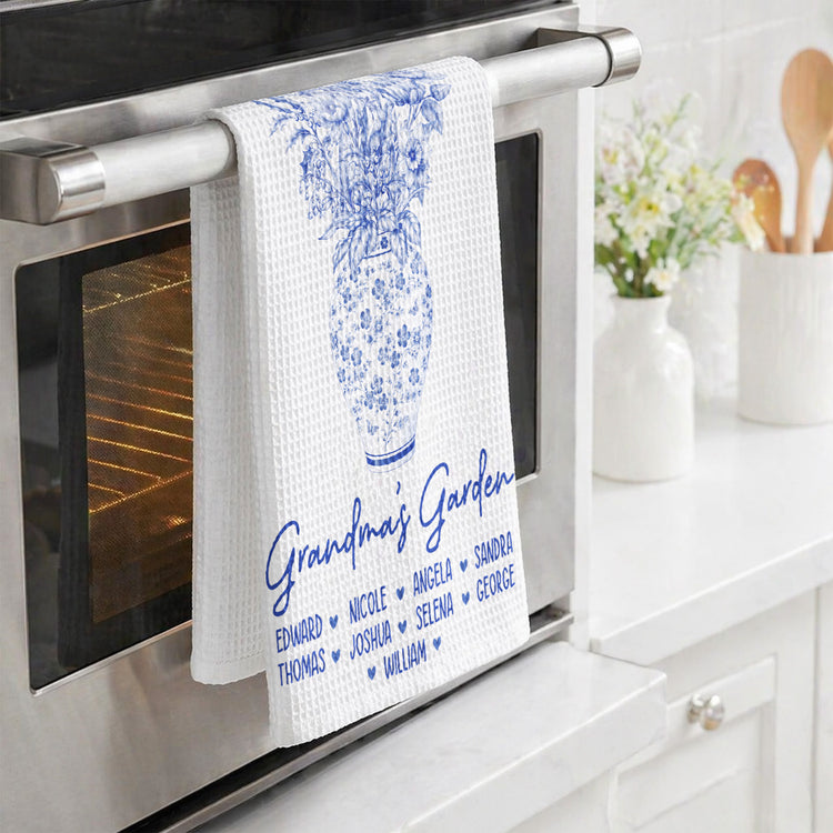 Grandmas-Garden-Custom-Kid-Names-&-Birth-Flowers-Personalized-Kitchen-Towel-4